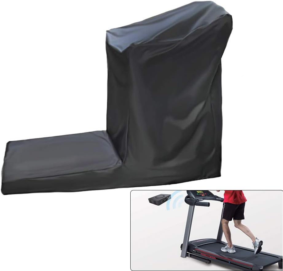 JC Treadmill Protective Covers Dustproof Folding Running Machine Protective Cover Lightweight Durable Waterproof Sports Treadmill Cover for Home/Indoor Or Outdoor Treadmills Black