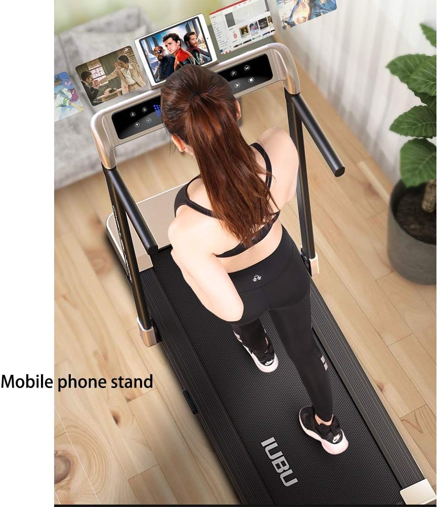 Lunch box Electric Walking Machine,Maglev Treadmill Built-in Speakers and Heart Rate Test,1-12Km/H Adjustable Speed,LCD Touch Screen,Intended for Home/Office