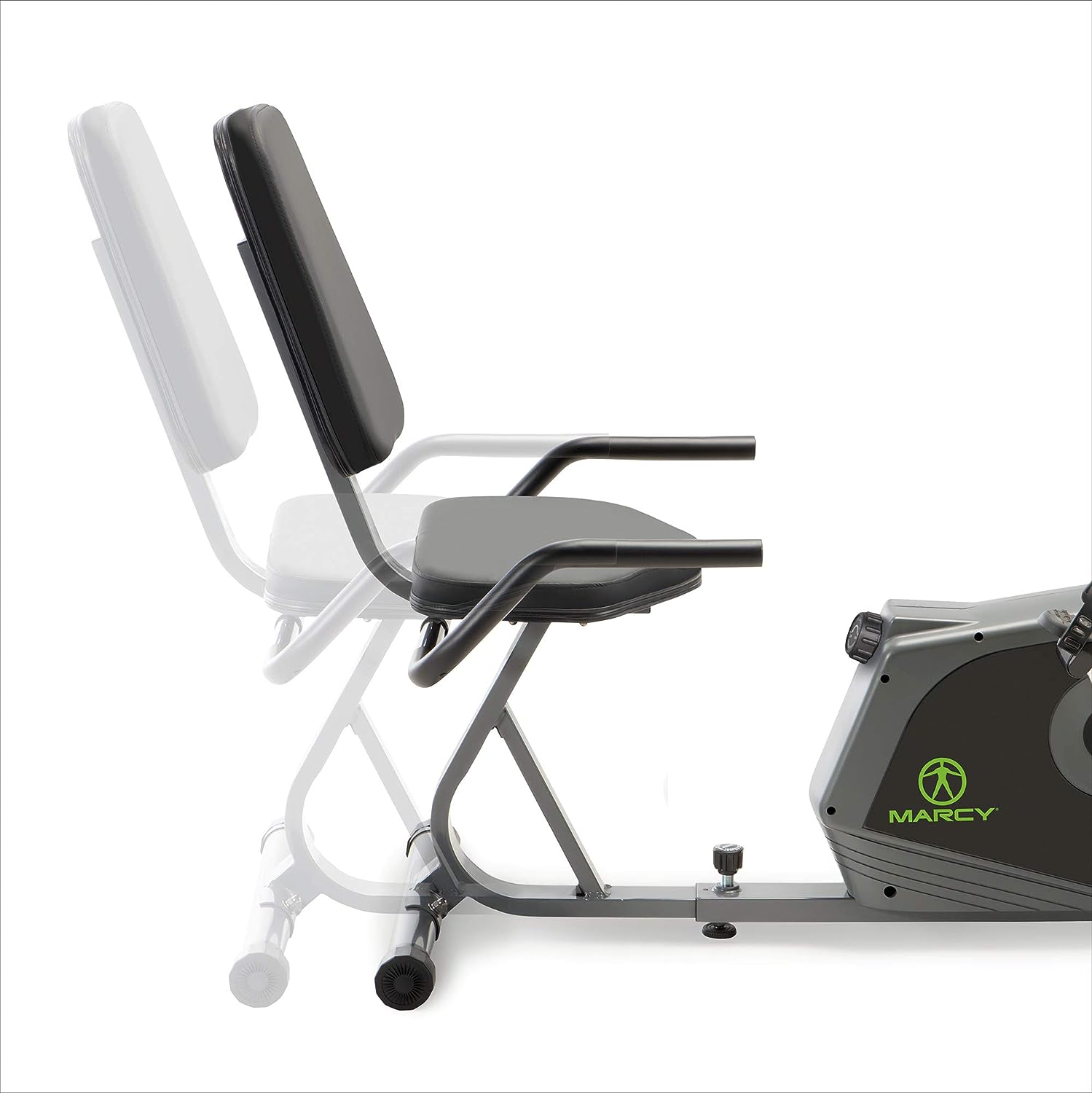 Marcy Magnetic Recumbent Exercise Bike For Home and Home Gym, With Digital Monitor And Quick Adjustable Seat NS-1206R