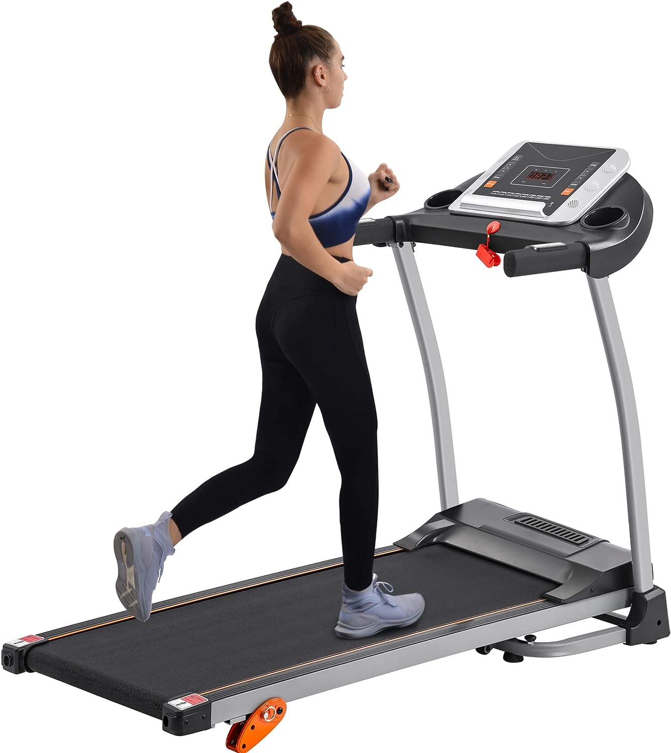 Merax Foldable Electric Treadmill 2.5HP Motorized Running Machine with 12 Perset Programs 300LBS Weight Capacity Walking Jogging Treadmill for Office Home Gym Workout with Incline