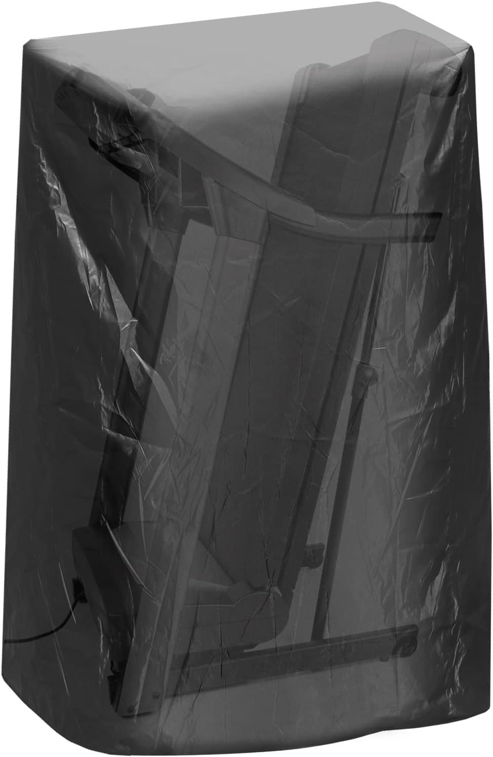 QWORK Black Treadmill Cover - Waterproof and Durable 46 L x 38 W x 66 H - Suitable for Most Folding Treadmills - Comes with Storage Bag