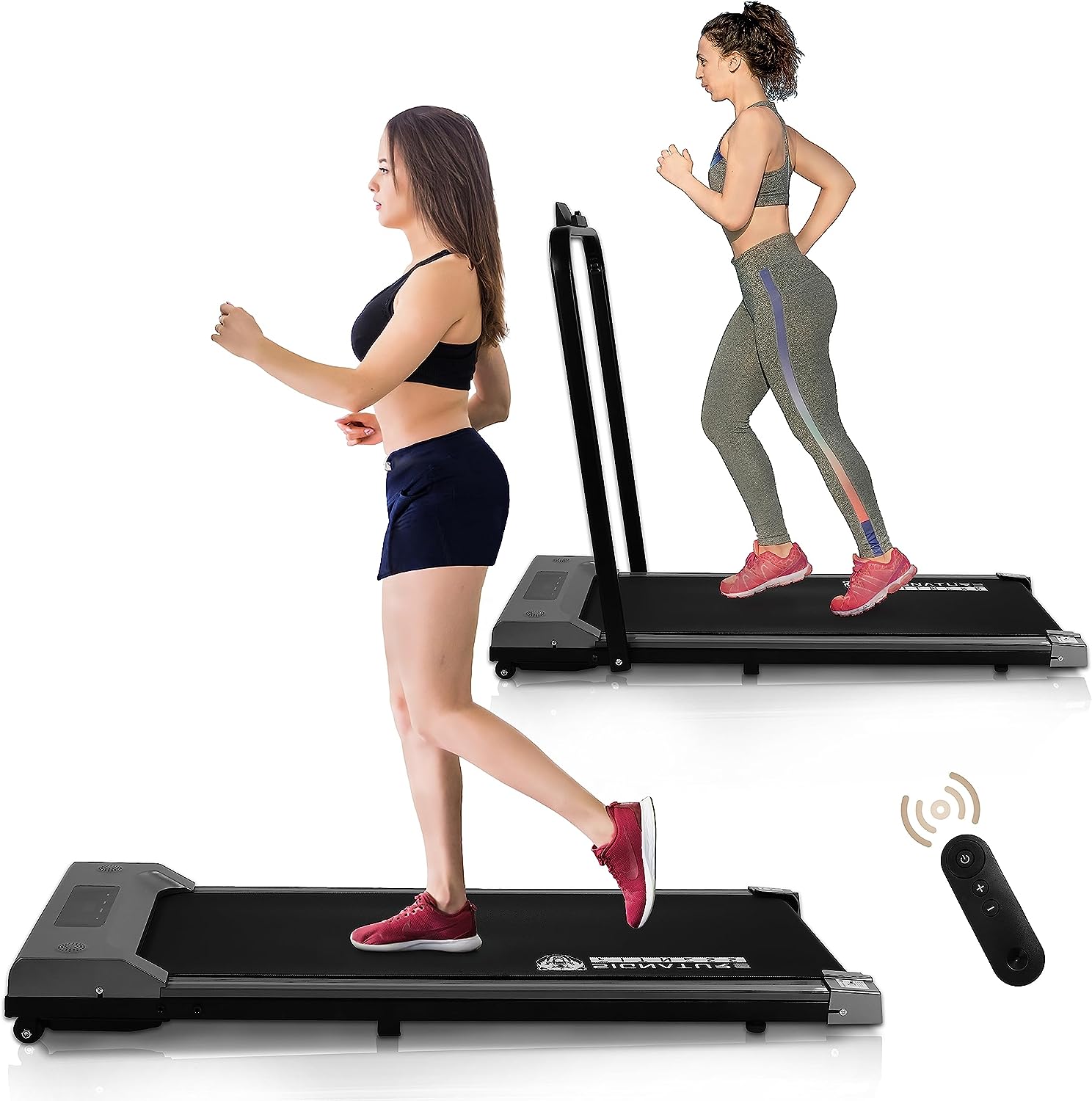 Signature Fitness 2 in 1 Treadmill Under Desk Treadmill 2 in 1 Walking Machine Folding Treadmill Jogging Machine with Remote Control, Pre-Assembled